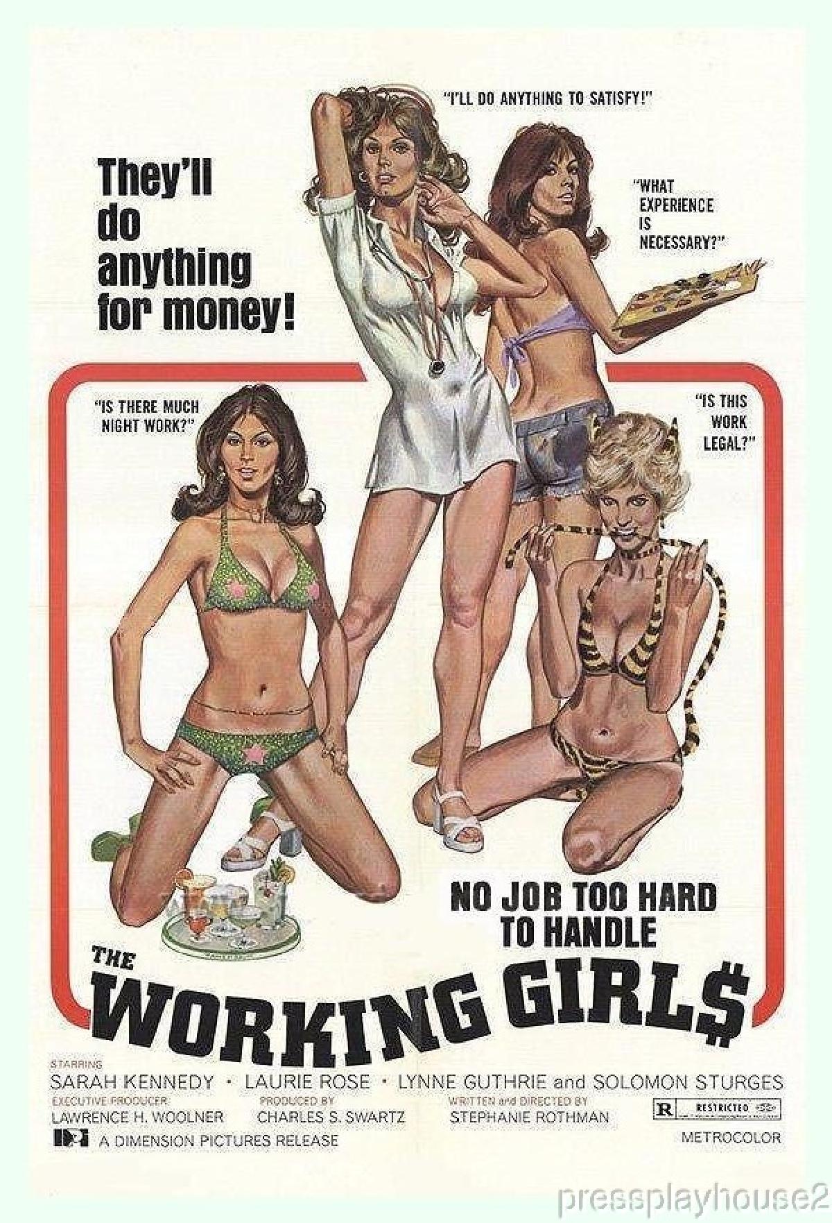 The Working Girls: DVD, 1974, Sarah Kennedy, Elvira, 70s Sexploitation  Rarity - pressplayhouseDVDs