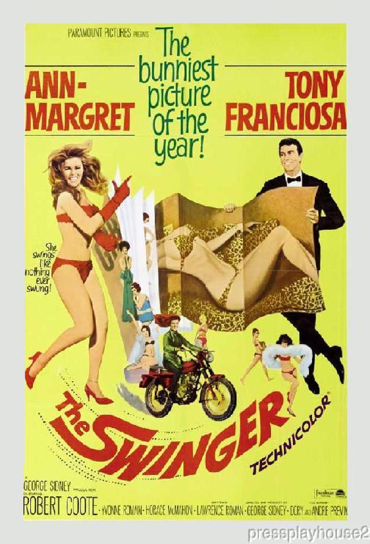 The Swinger: DVD, 1966, Ann Margret, Anthony Franciosa, Yvonne Romain, 60s  Sex Comedy! - pressplayhouseDVDs